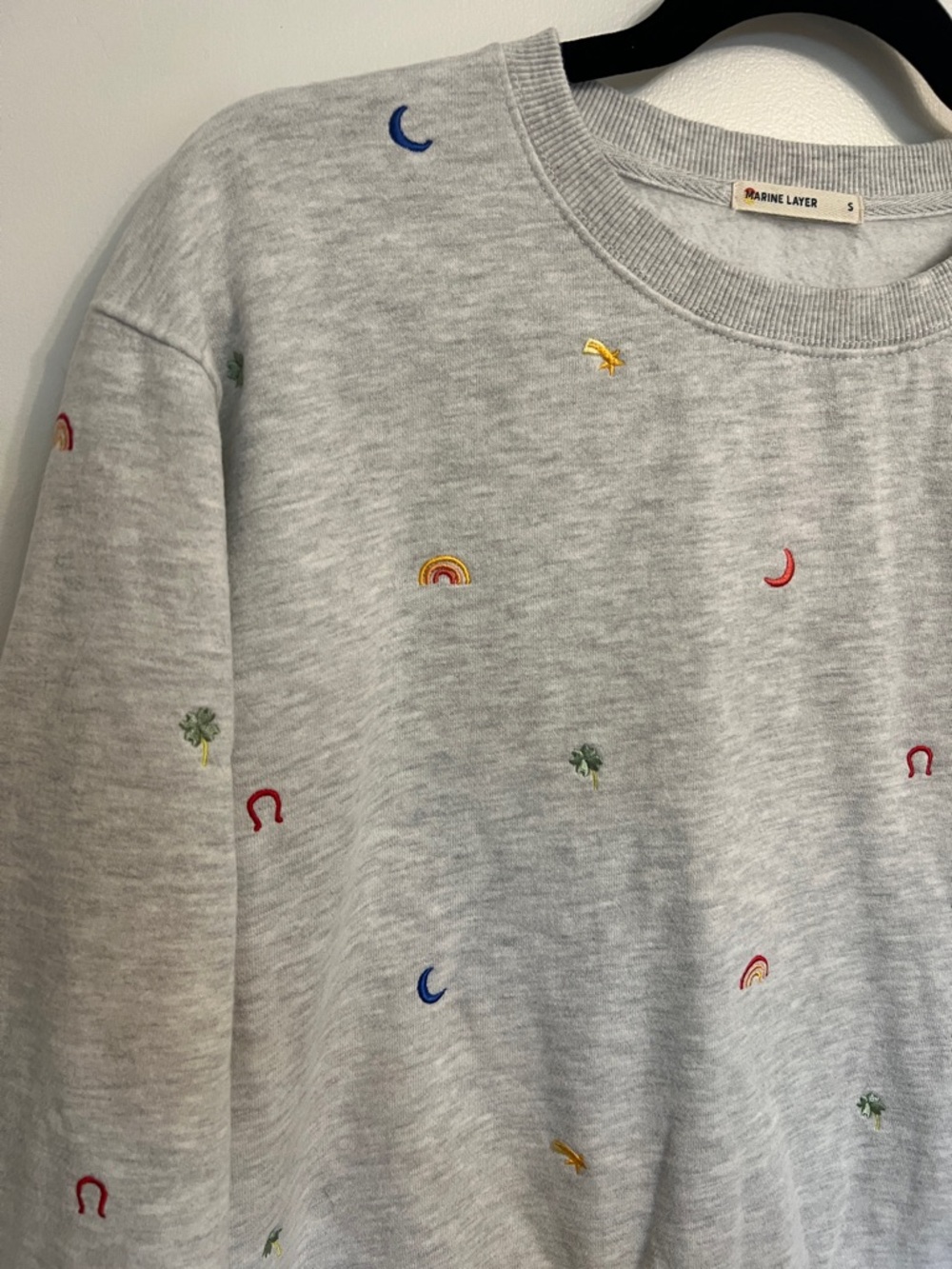 Marine Layer Nora Lucky Charms Side Tie Sweatshirt Small - Picture 3 of 12
